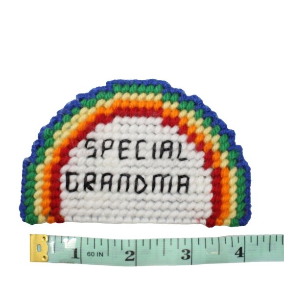 Handmade Stitched Plastic Canvas Rainbow Gay Pride Type Of People Fridge Magnets - Picture 6 of 7